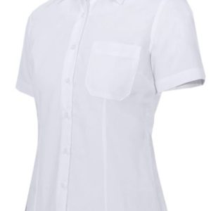 Blusa Branca Senhora Manga Curta 50% Polyester 50% Algodão